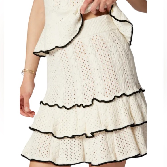 JOIE Tanya Mixed Stitched Skirt - Picture 1 of 11